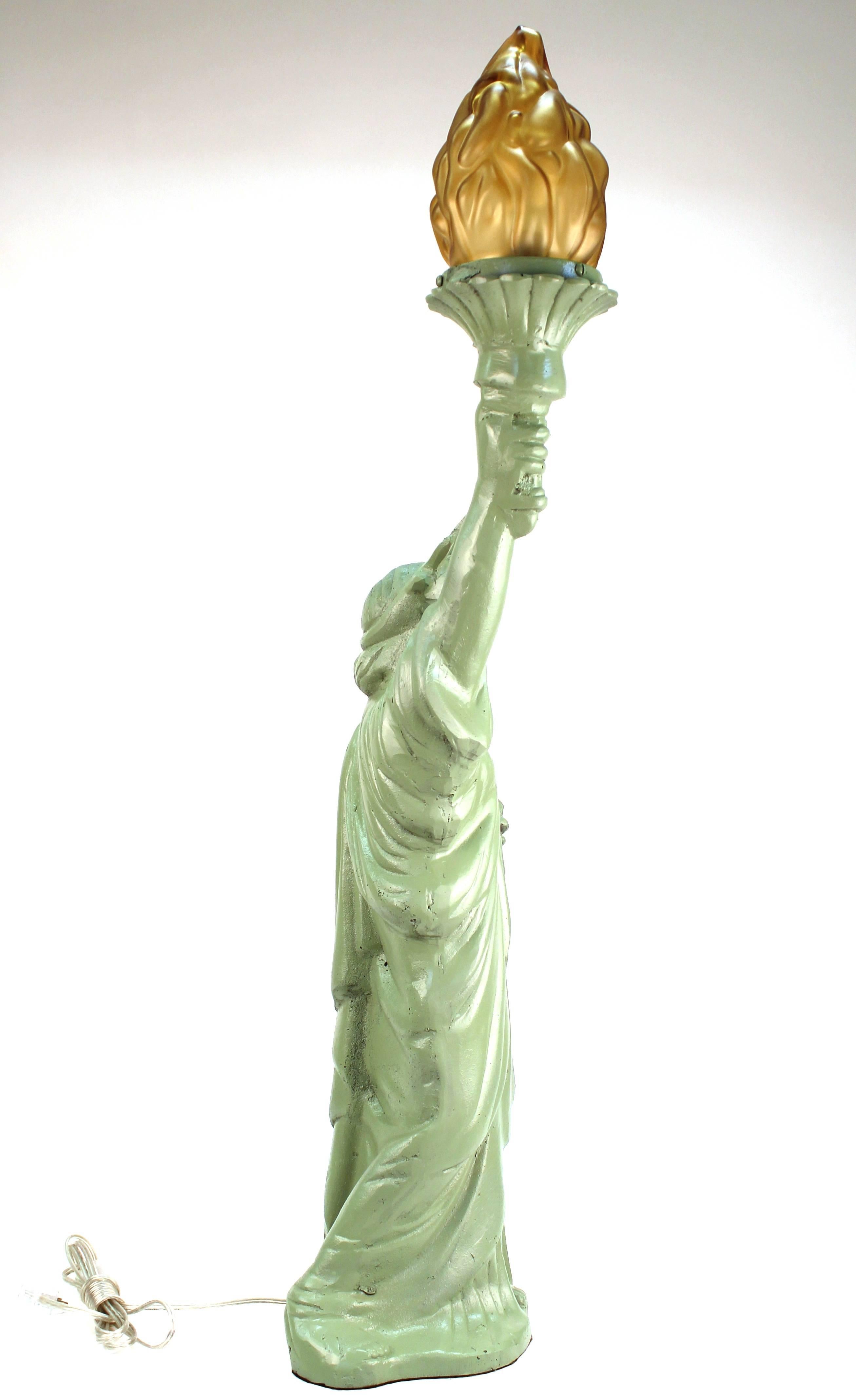 statue of liberty lamp antique