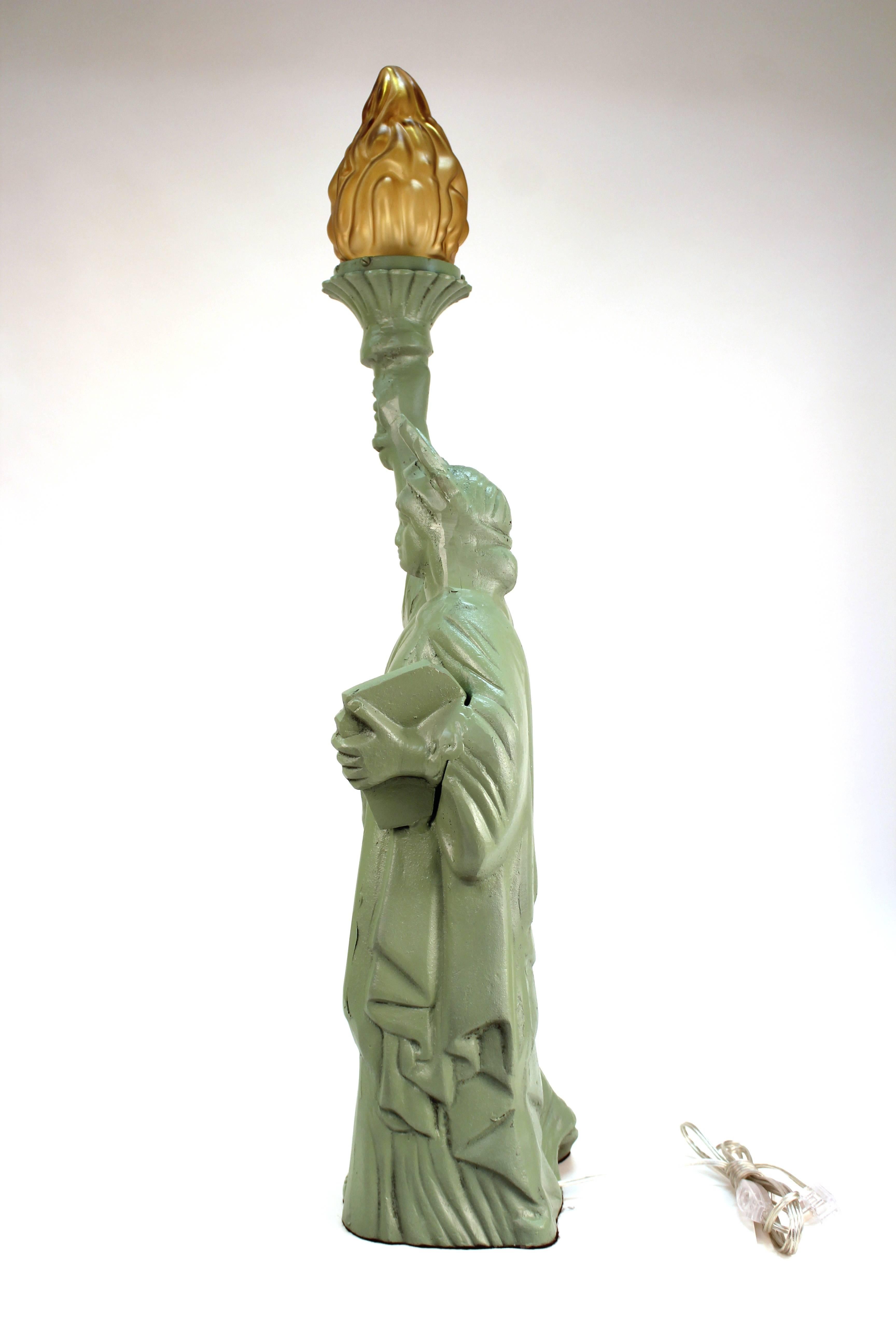 Mexican Statue of Liberty Iron Table Lamp