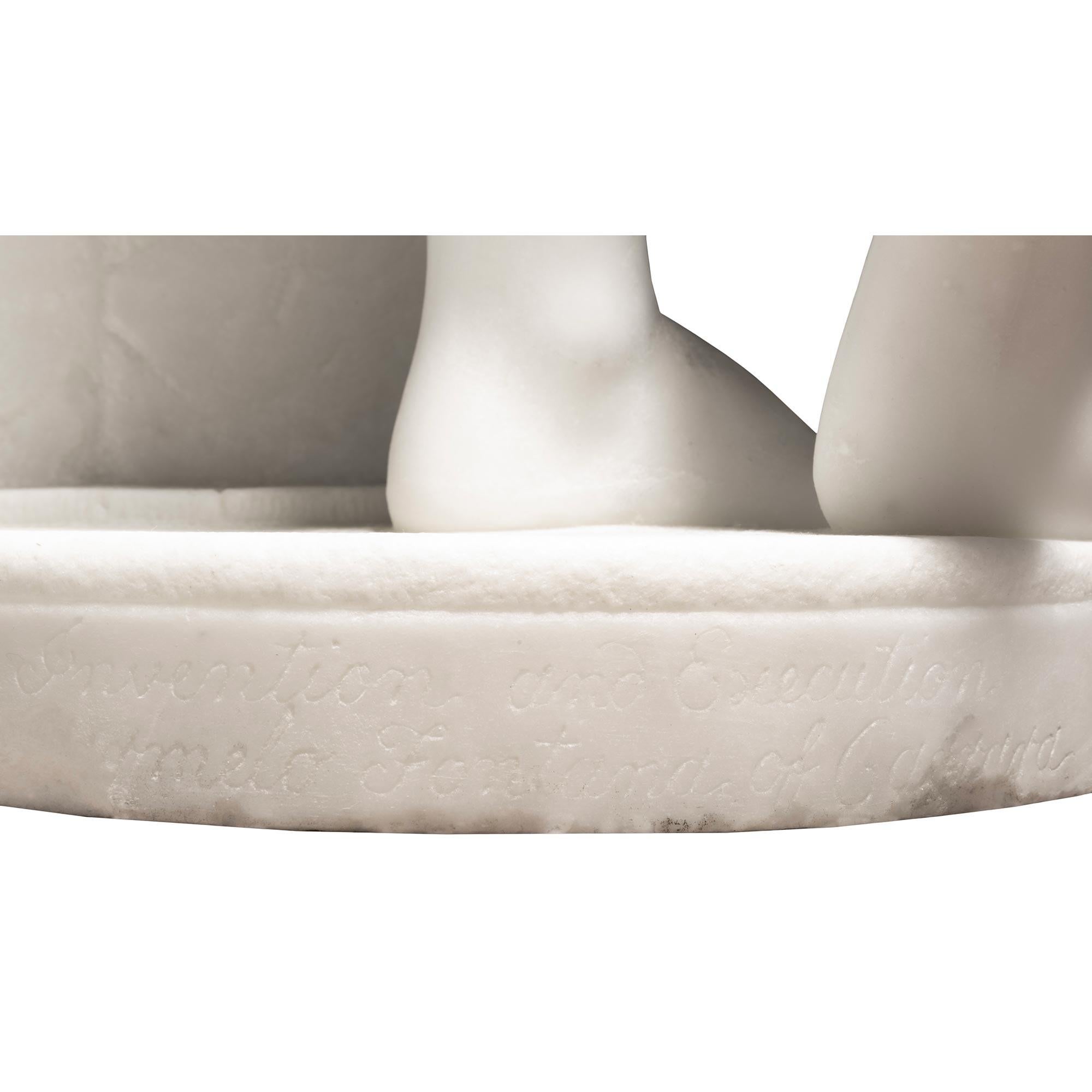 Statue of Rebecca at the well, signed by Carmelo Fontana signed Carmelo Fontana For Sale 5