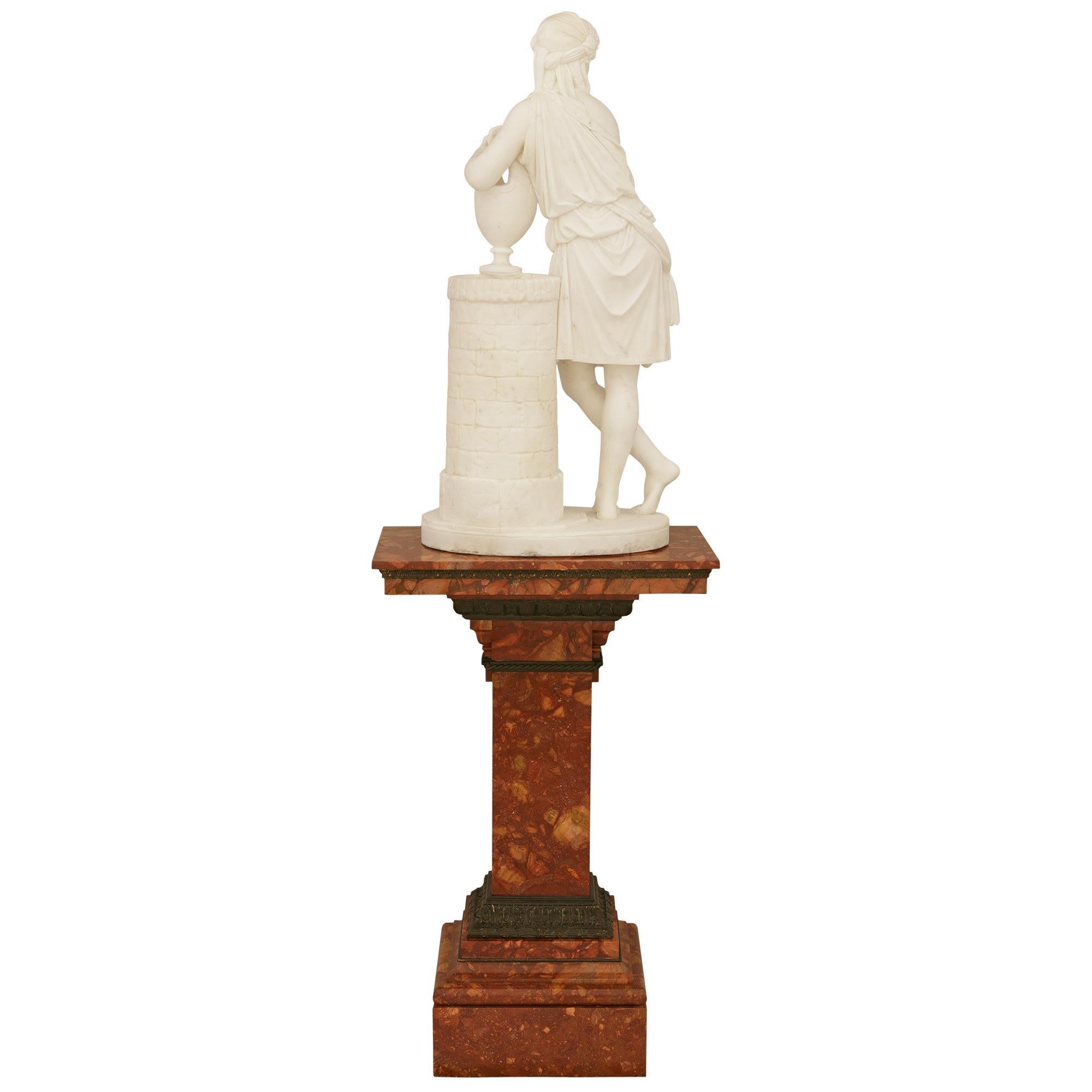 Statue of Rebecca at the well, signed by Carmelo Fontana signed Carmelo Fontana For Sale 12