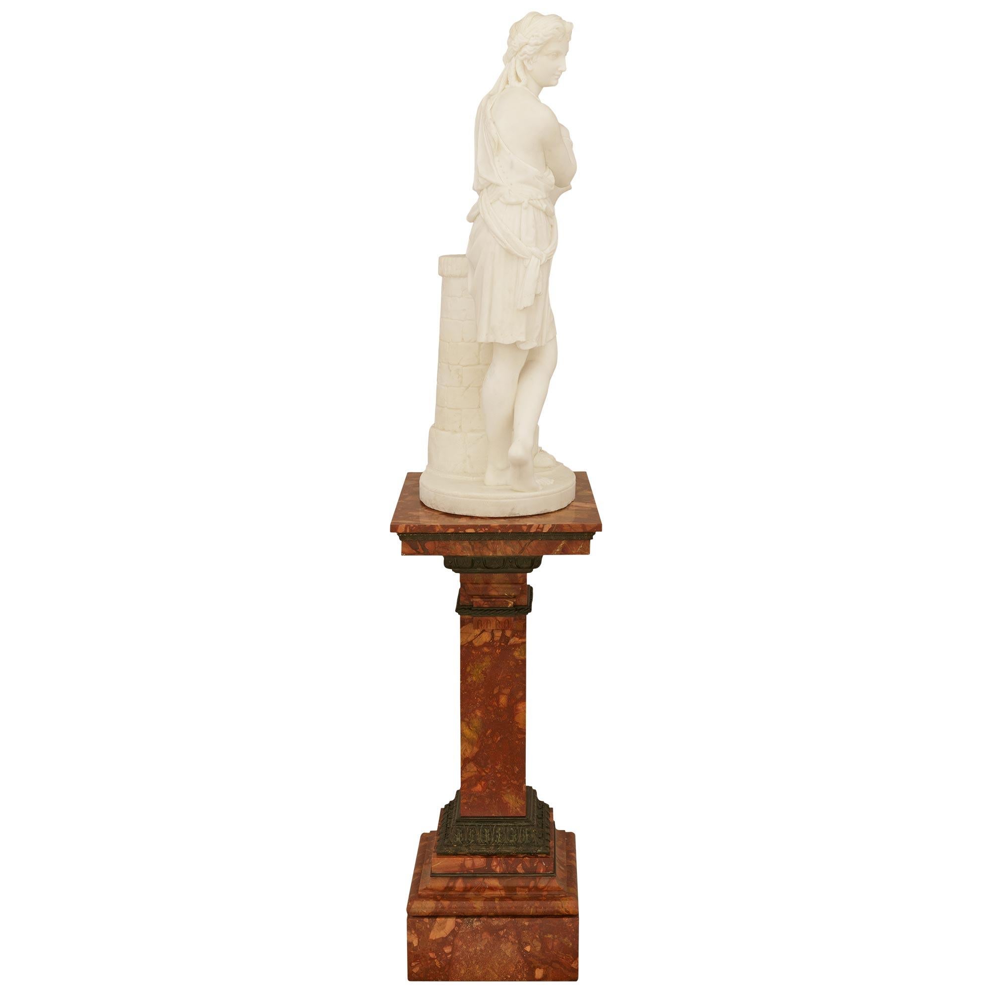 19th Century Statue of Rebecca at the well, signed by Carmelo Fontana signed Carmelo Fontana For Sale