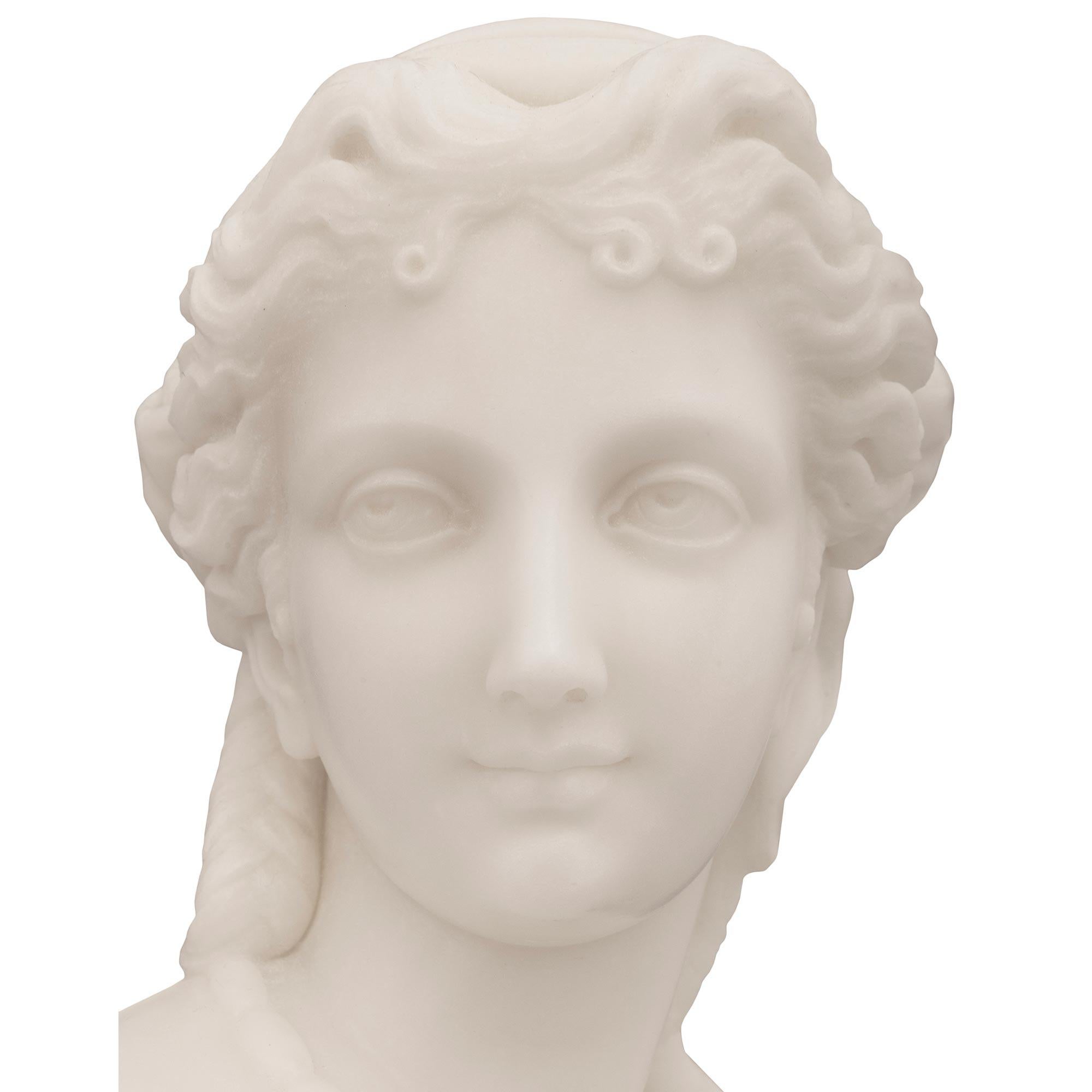 Marble Statue of Rebecca at the well, signed by Carmelo Fontana signed Carmelo Fontana For Sale