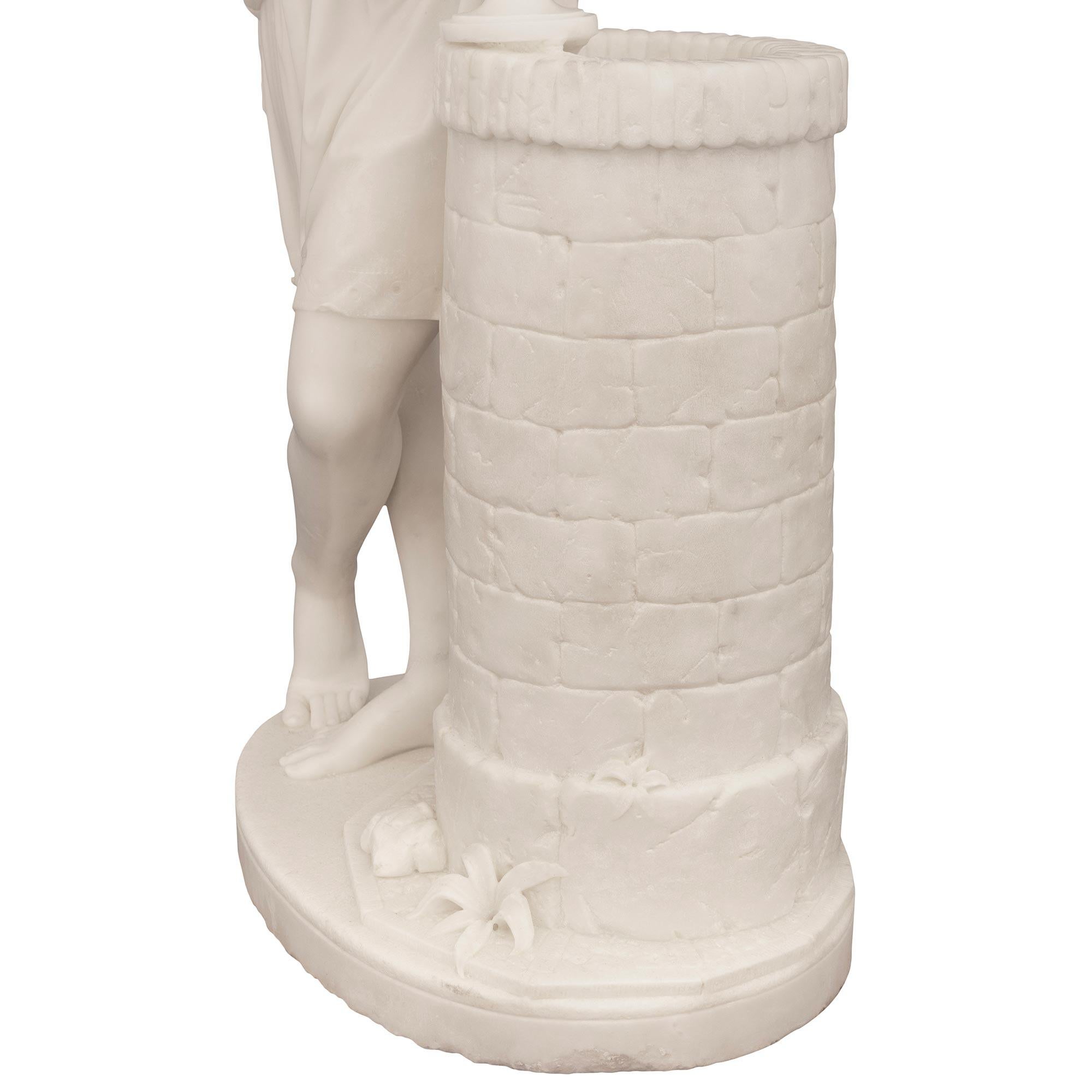 Statue of Rebecca at the well, signed by Carmelo Fontana signed Carmelo Fontana For Sale 3