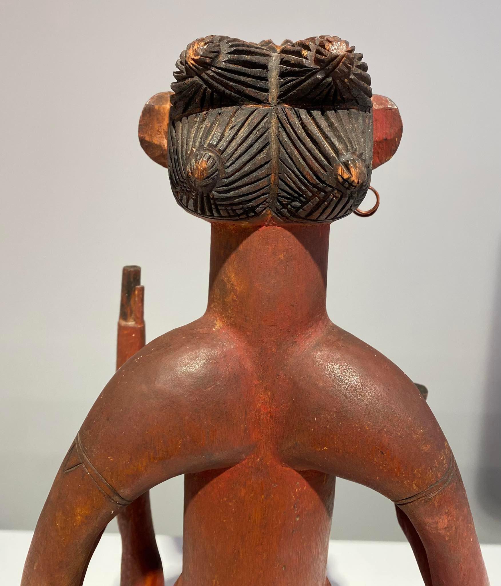 Statue des Tshokwe / Chokwe-Stammes -Dr. Kongo Afrikanische Kunst Angola - Anfang 20. im Angebot 1