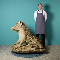 Antique Limestone Statue of The Uffizi Boar