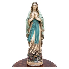 Vintage Statue of the Virgin Mary, Poland, First Half of the 20th Century