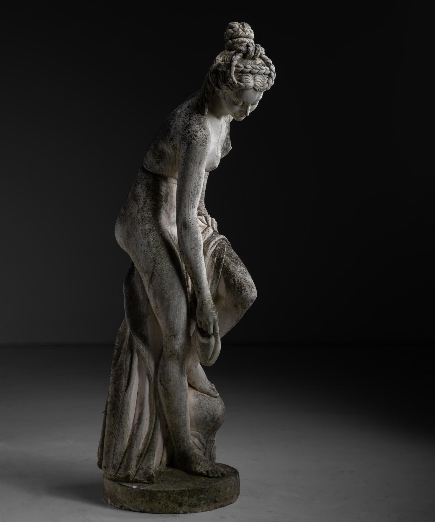 Mid-20th Century Statue of Venus Bathing, England circa 1950