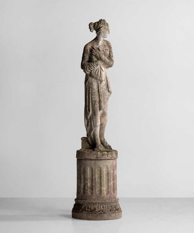 Statue of Venus with Pedestal, England, circa 1950 at 1stdibs