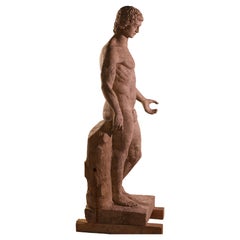 Statue sculpture life size antique old Roman Greek stone reclaimed carving decor