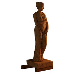 Statue sculpture life size antique old Roman Greek stone reclaimed carving decor