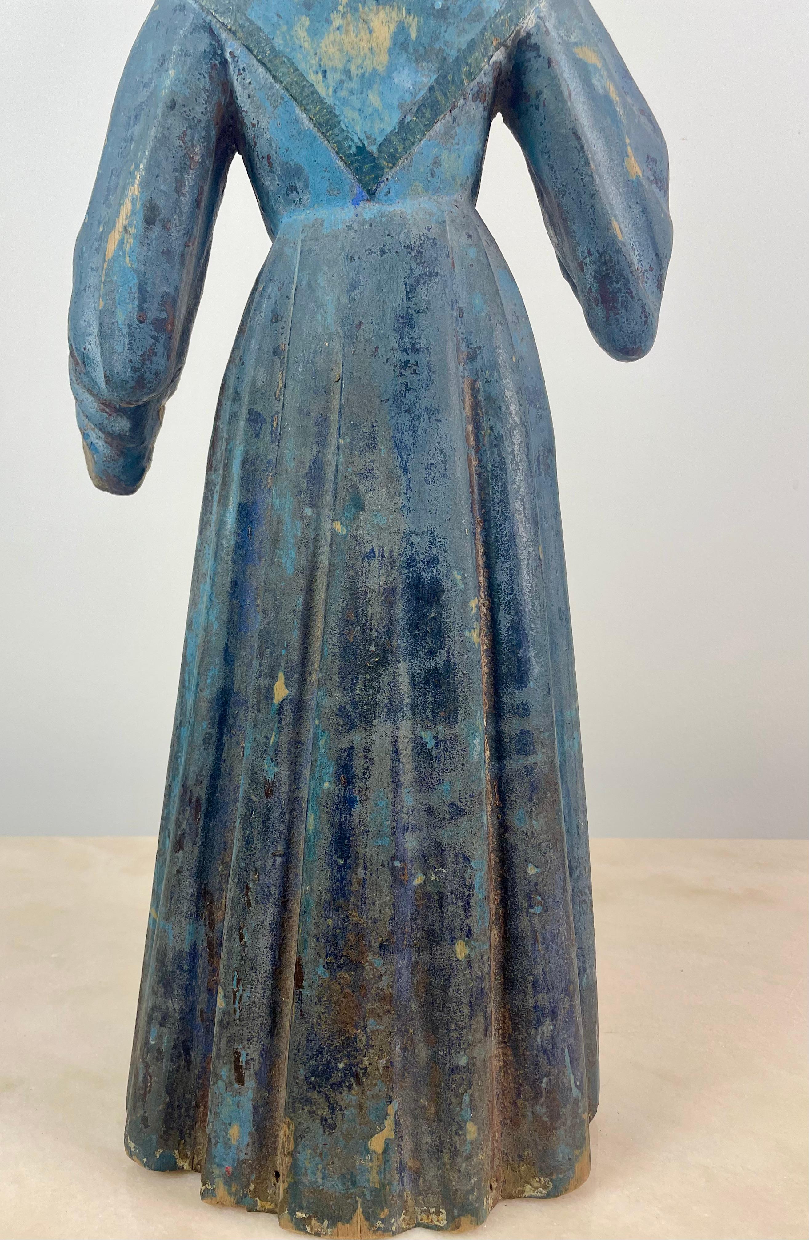 Statue sculpture of Saint Francis of Assisi. Polychrome wood. 17th/18th Spain 5
