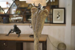 Statue/totem en Raku abstrait 1960's