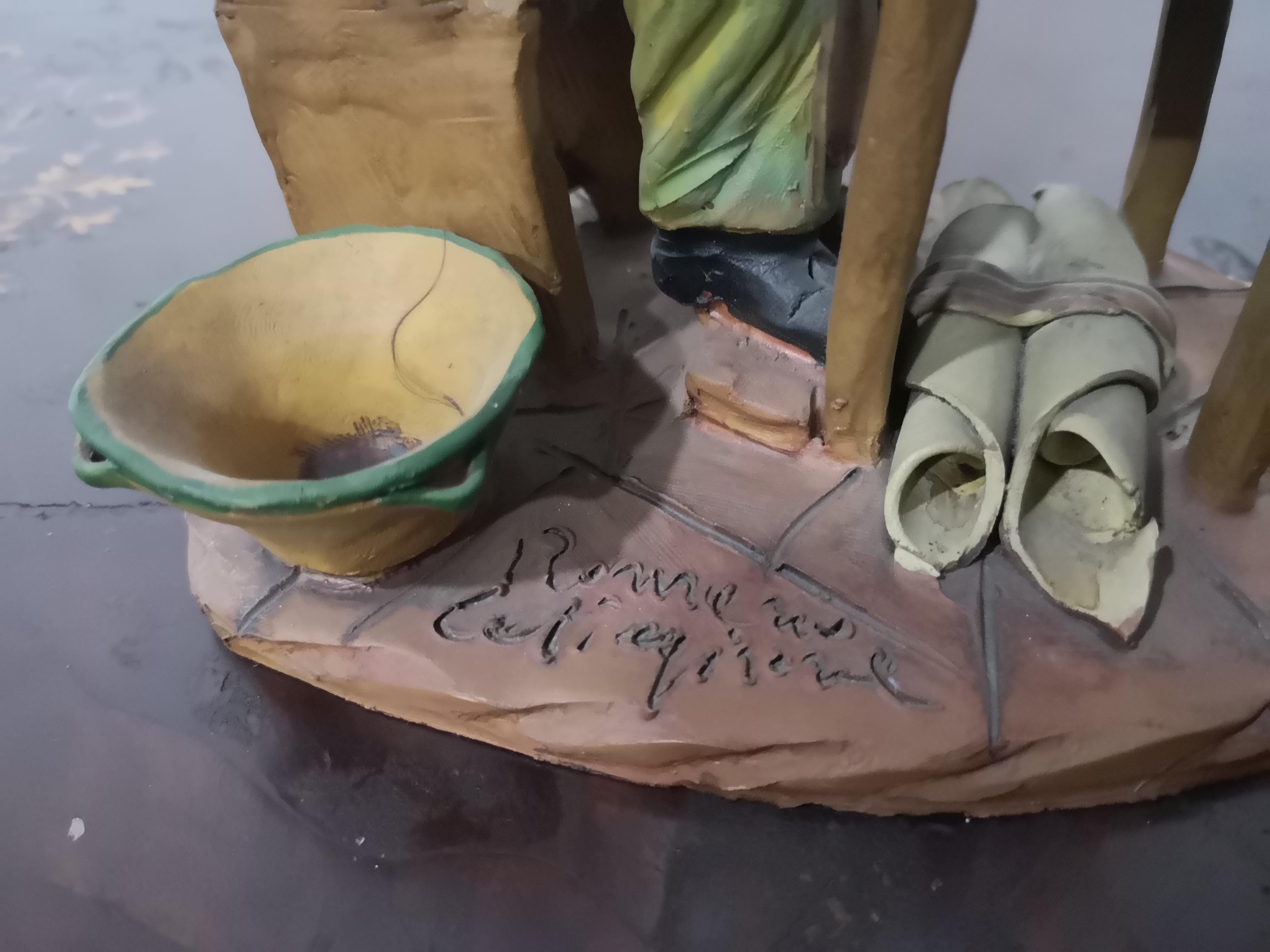 Caltagirone figurine - Shoemaker - Gaetano Romano - 1960s For Sale 11