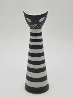 Statuetta Gatto di Janos Torok per Zsolnay, 1960