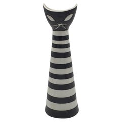 Statuette Cat by Janos Torok for Zsolnay, 1960