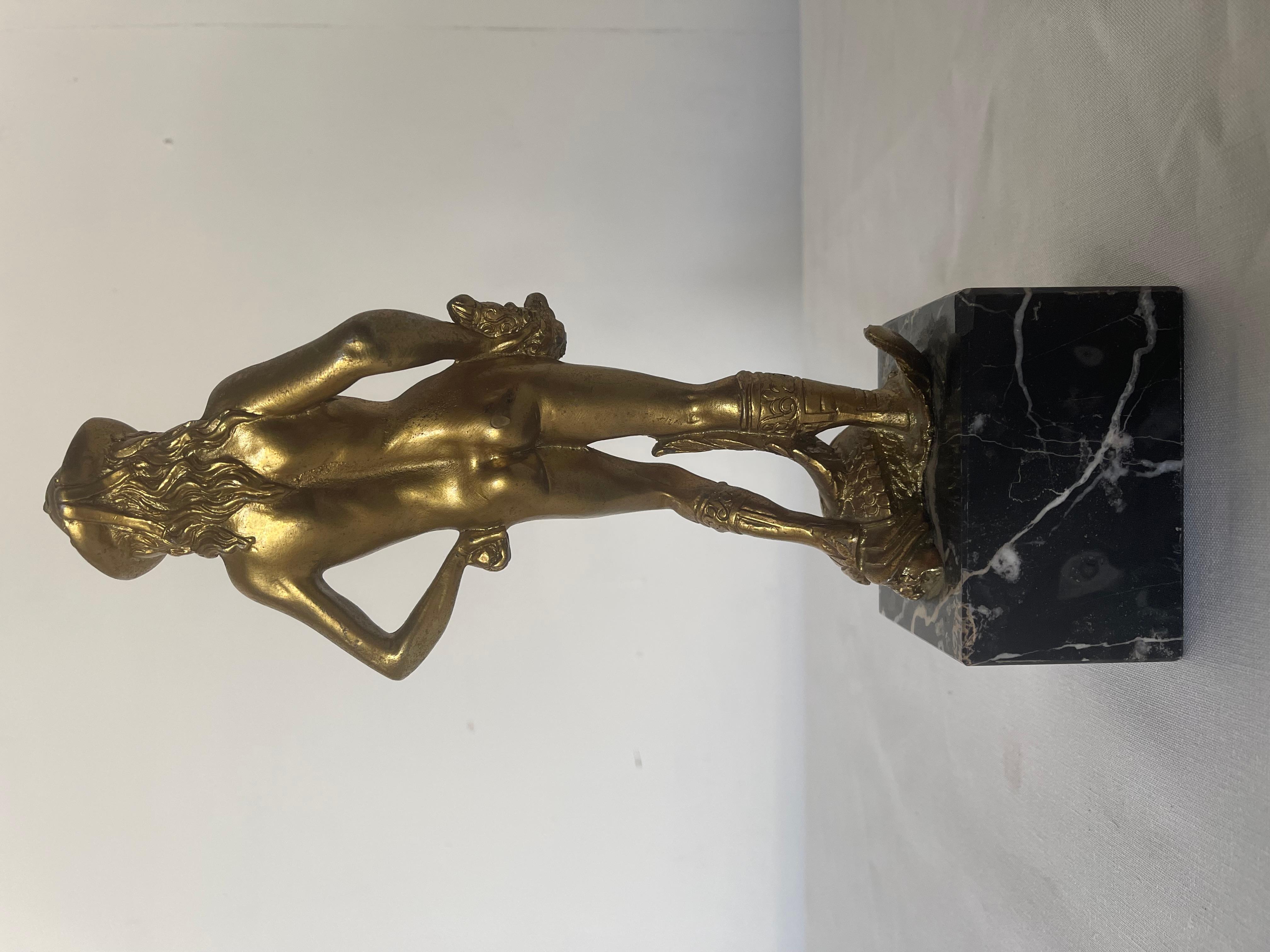 Mid-Century moderno Statuetta in bronzo dorato 