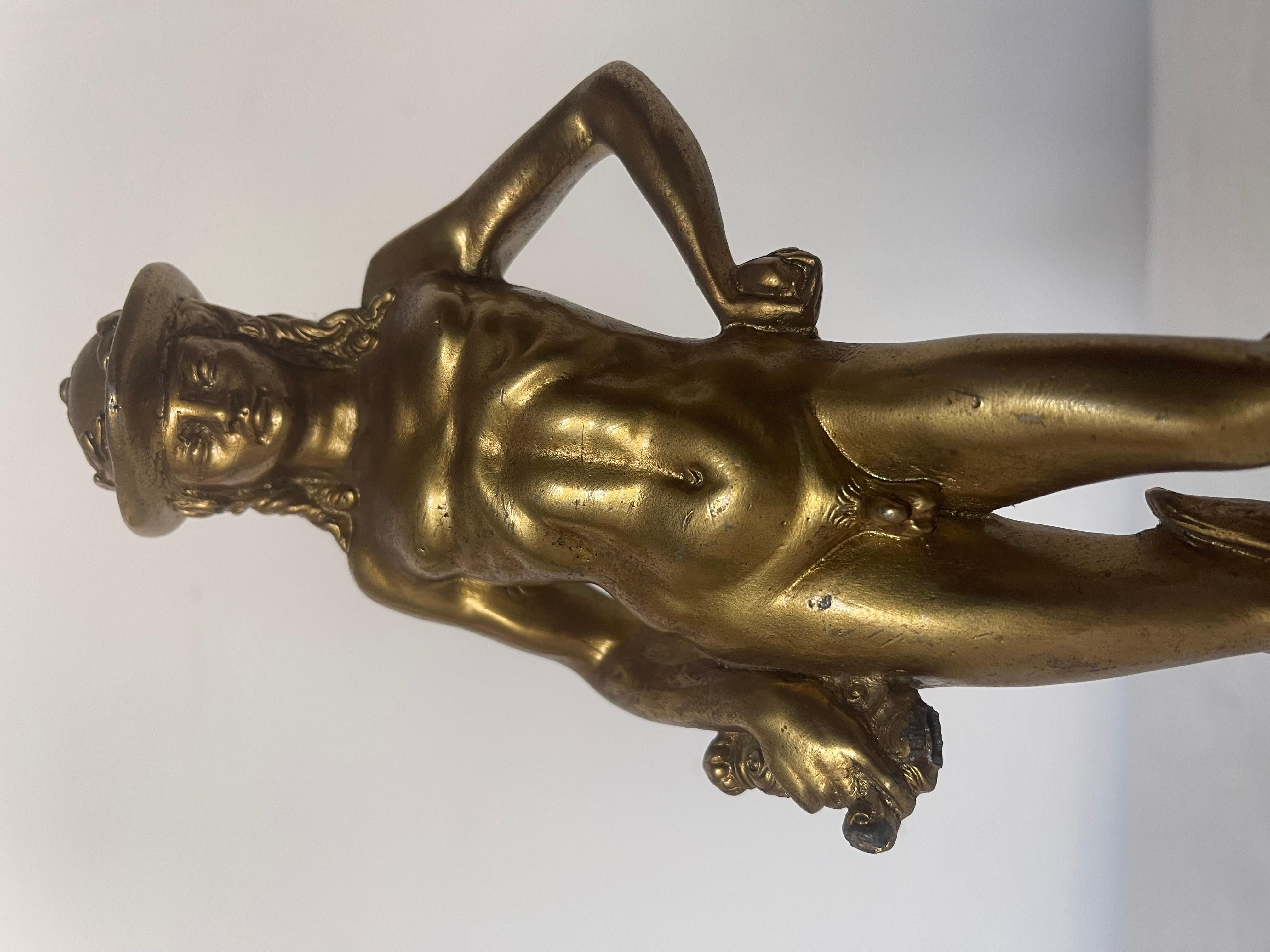 Fatto a mano Statuetta in bronzo dorato 