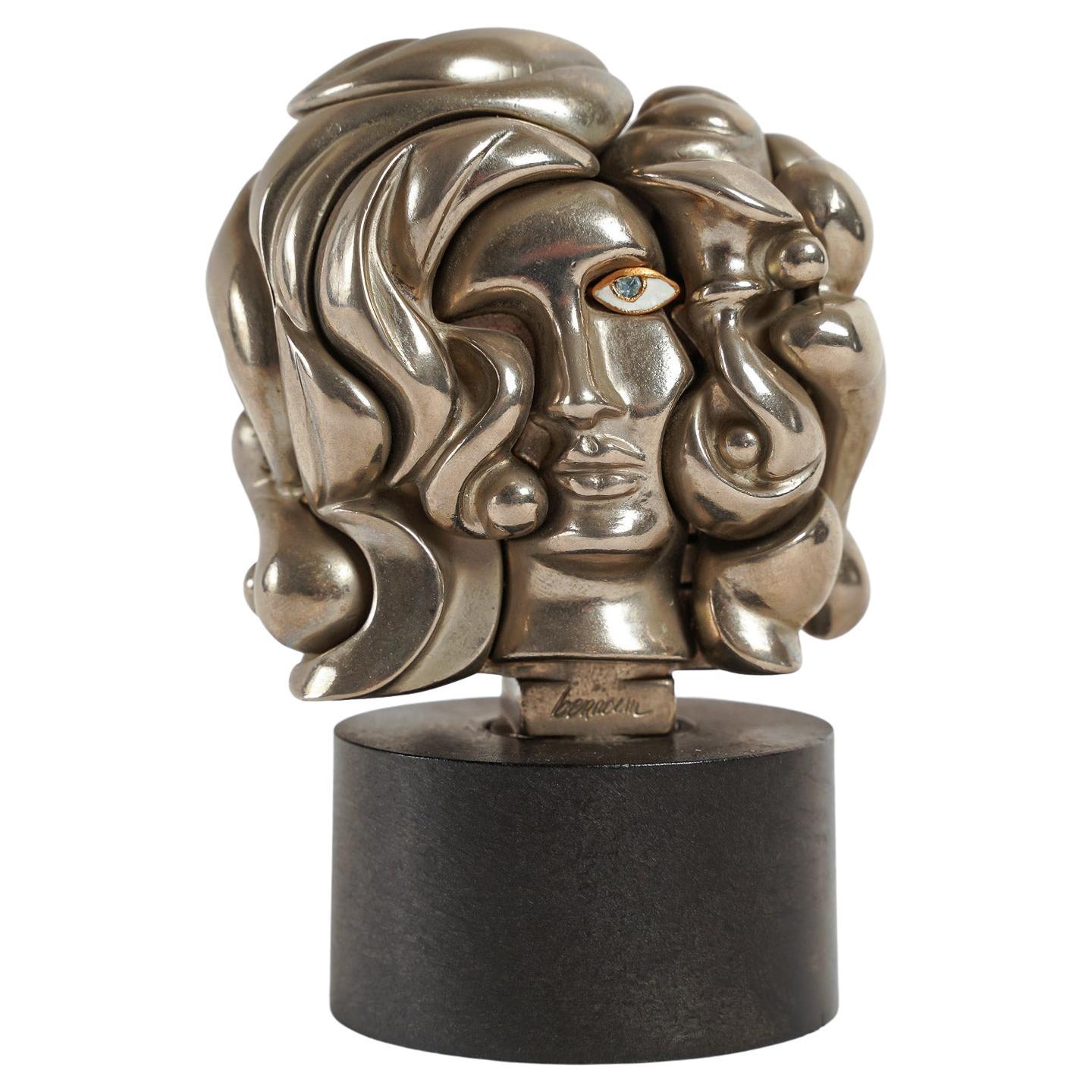 Statuette by Miguel Berrocal, Head of a Woman For Sale