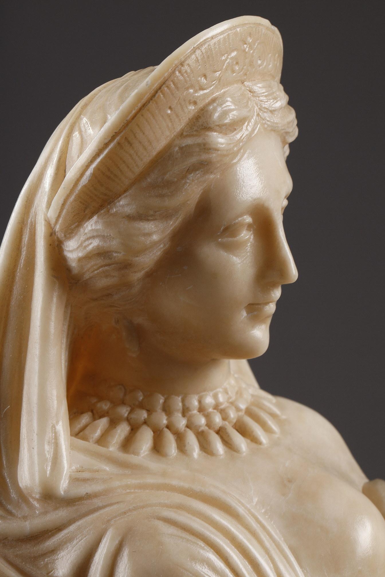 French Statuette in Alabaster 