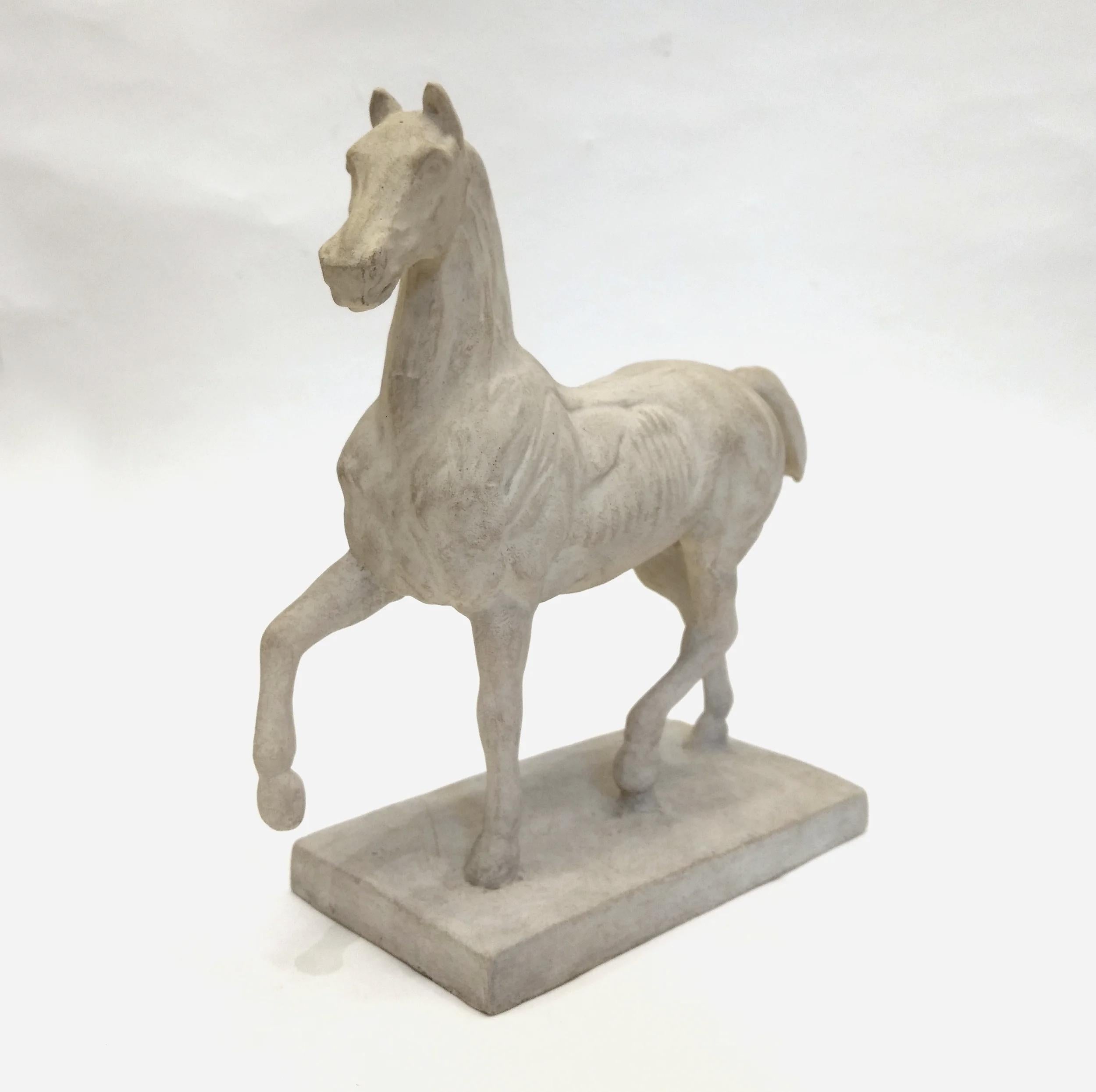 Statuette of a flayed horse after Gericault, circa 1860.
Workshop plaster.
