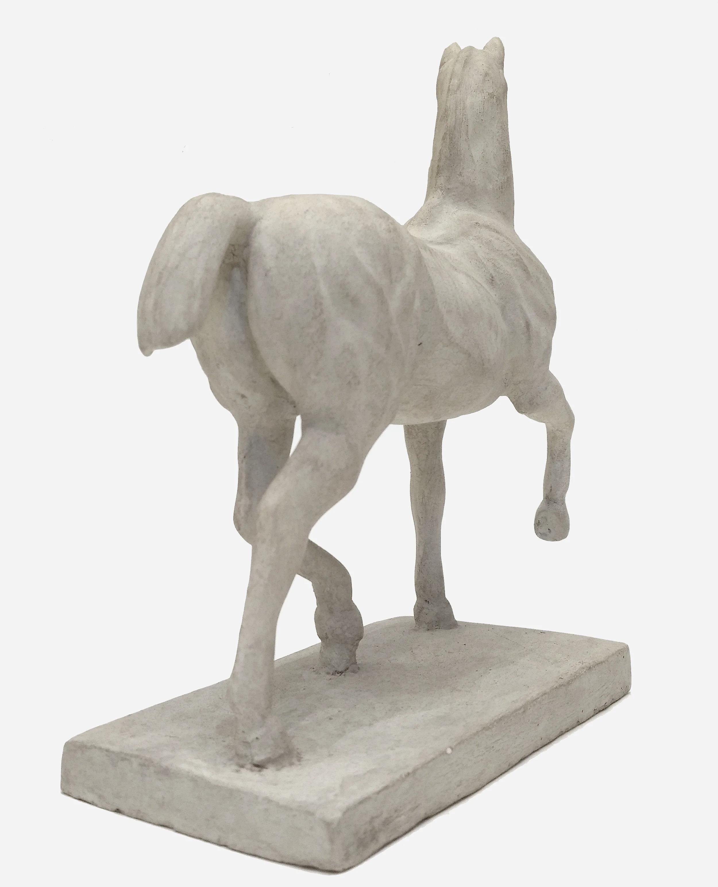 Mid-19th Century Statuette of a flayed horse after Gericault, studio plaster, France, circa 1860 For Sale