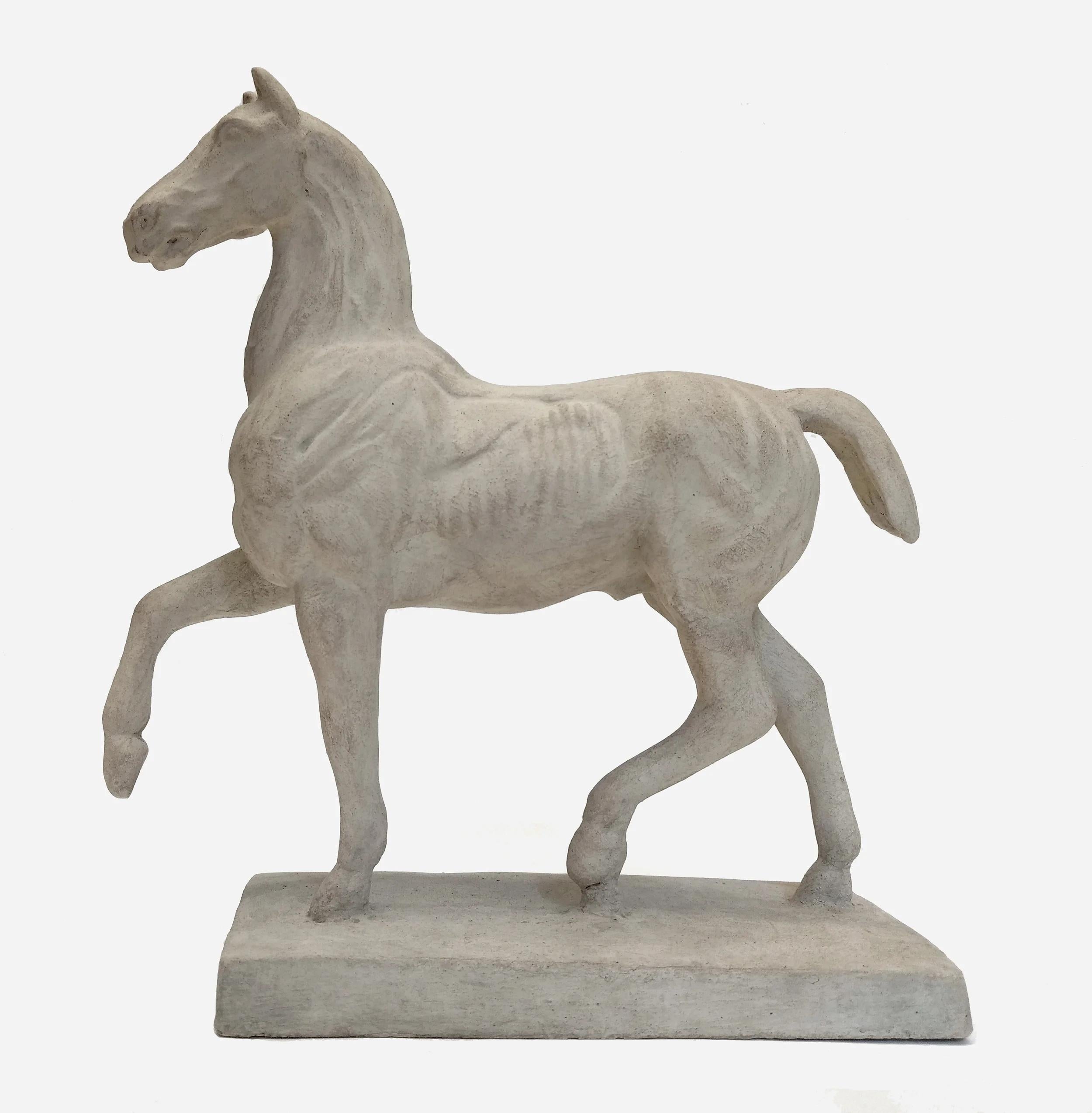 Plaster Statuette of a flayed horse after Gericault, studio plaster, France, circa 1860 For Sale
