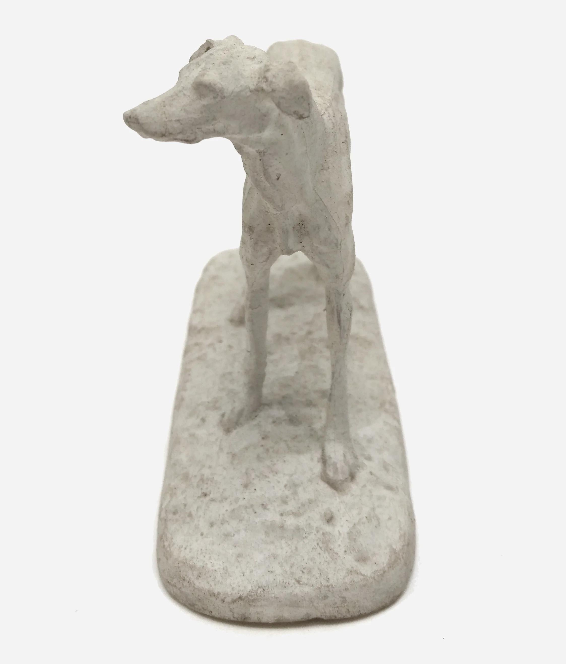 Small statuette representing a greyhound, Pierre-Jules Mêne (1810-1879), France, around 1850.
Workshop plaster.

Biography

Pierre-Jules Mêne, France (1810 – 1879)

French sculptor.

Son of a copper turner, Pierre-Jules Mêne was born in the popular