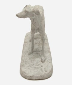 Statuette of a greyhound in plaster by Pierre-Jules Mêne, France circa 1850