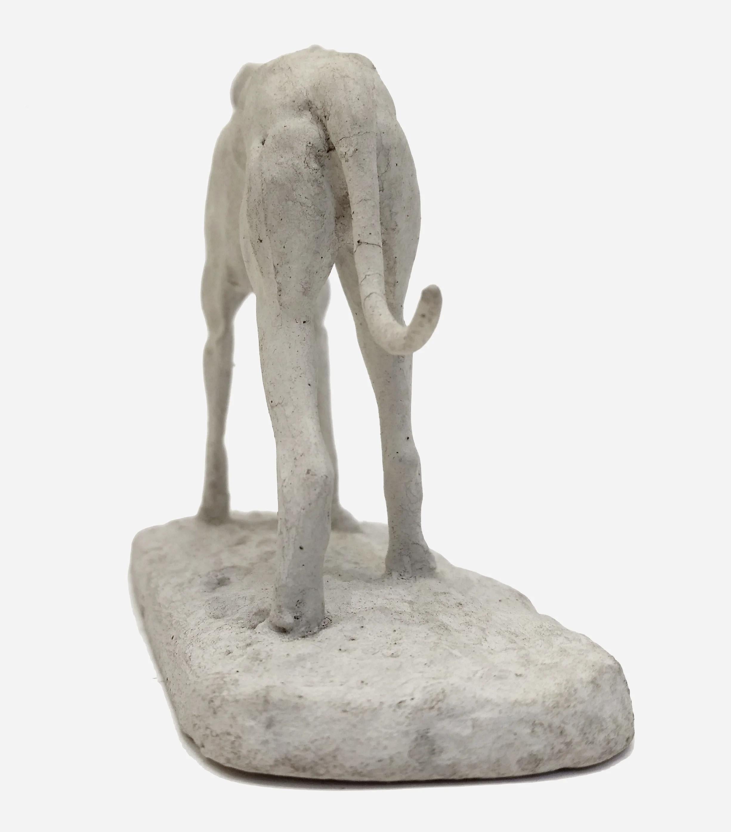 Mid-19th Century Statuette of a greyhound in plaster by Pierre-Jules Mêne, France circa 1850 For Sale