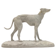 Statuette of a greyhound in plaster by Pierre-Jules Mêne, France circa 1850