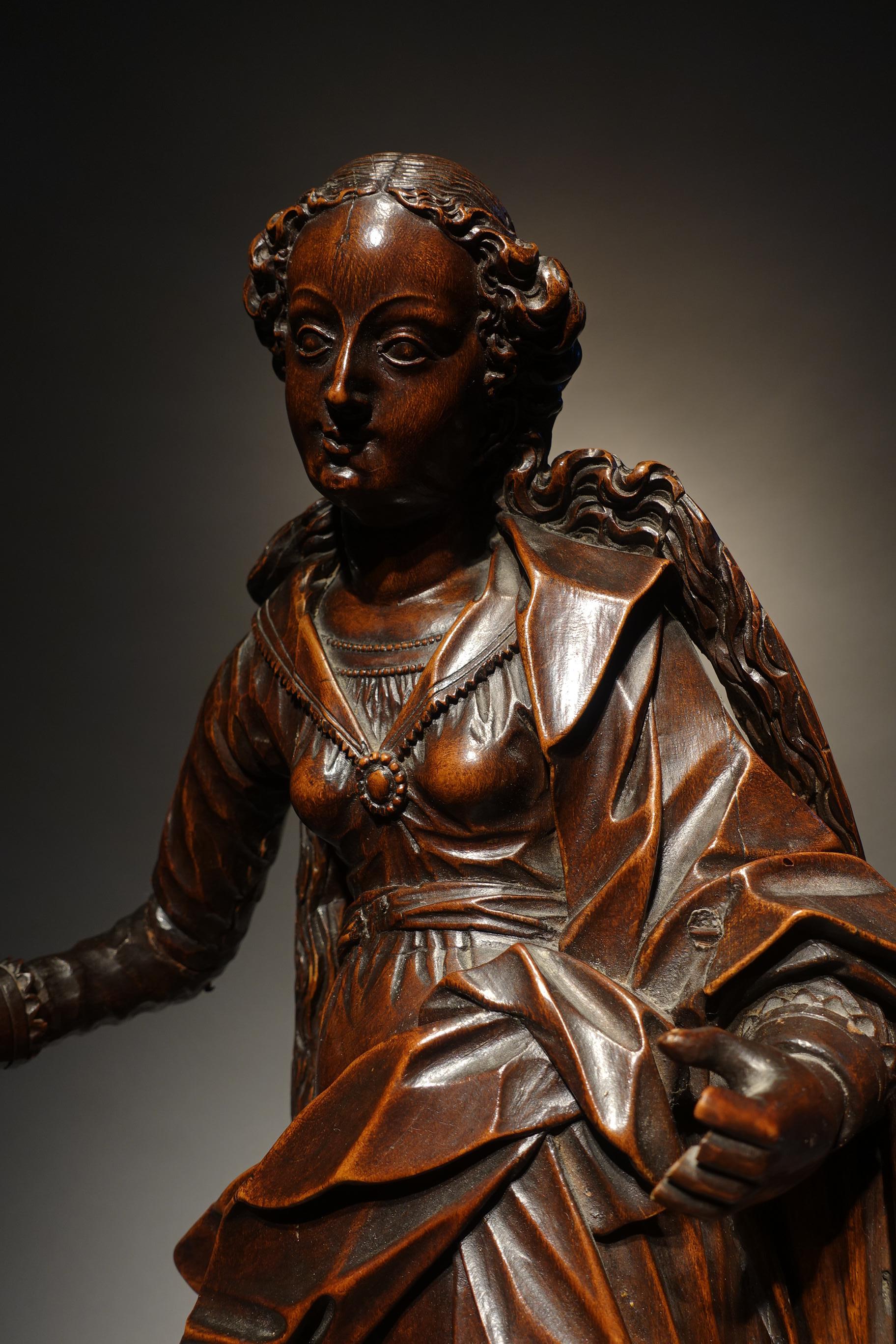 Bois Statuette de la Vierge, Allemagne du Sud vers 1600 en vente
