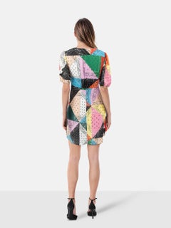 STAUD Bandana Print Patchwork Mini Dress Size S