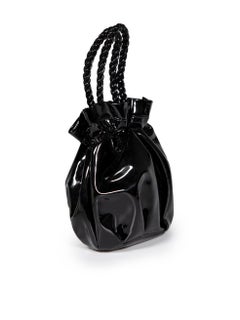STAUD Black Patent Leather Mini Bag