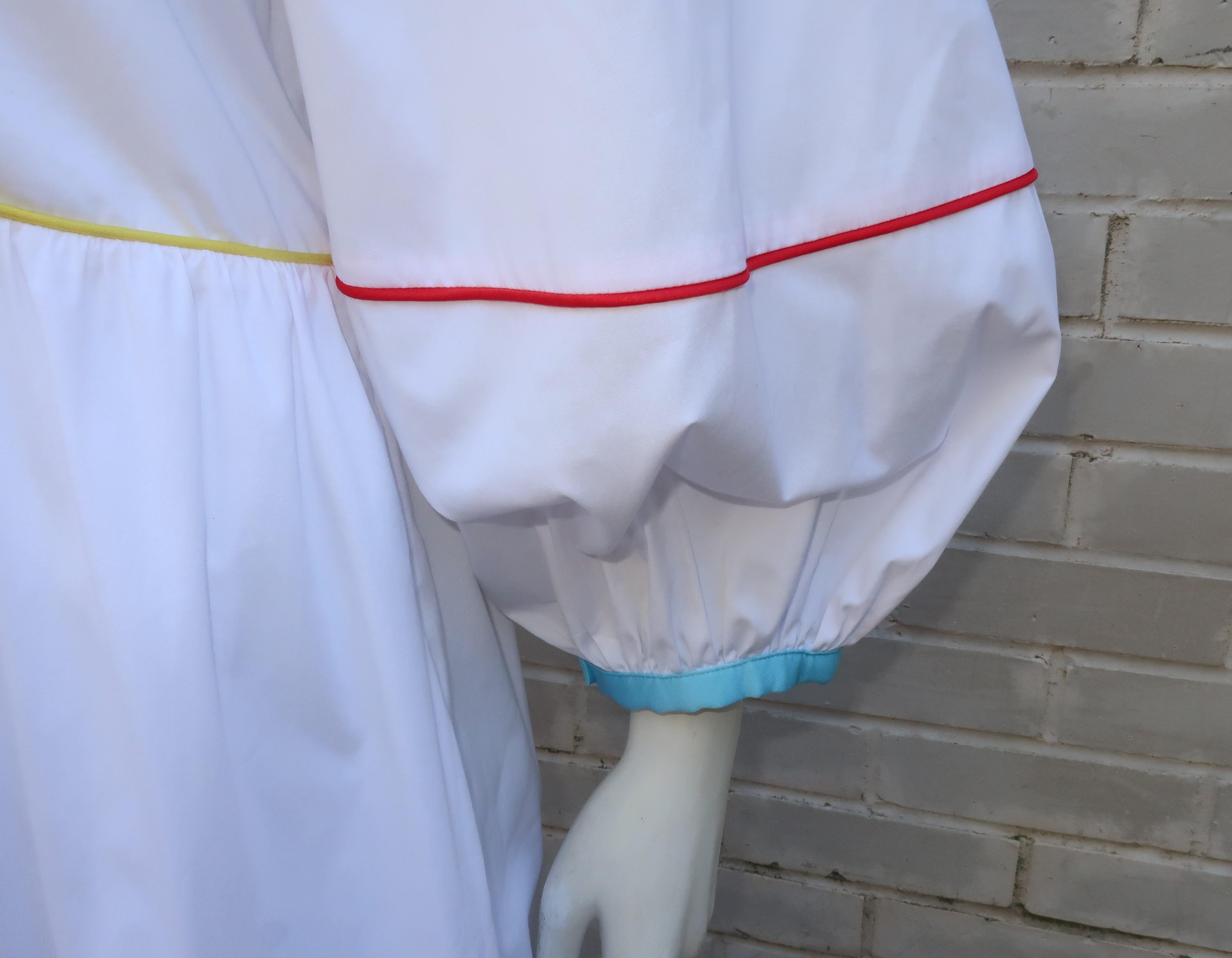 Staud Cotton Peasant Maxi Dress In Good Condition In Atlanta, GA