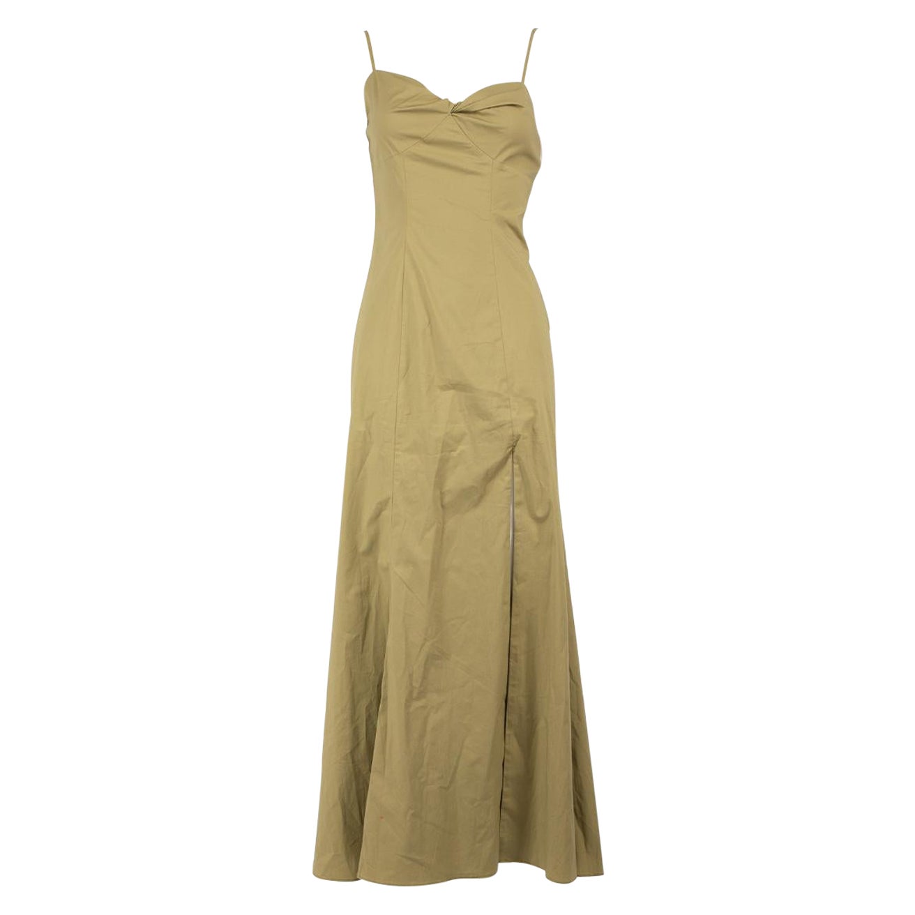 STAUD Green Sleeveless Midi Dress Size S