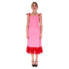 Staud Tulle-Trimmed Cotton Dress