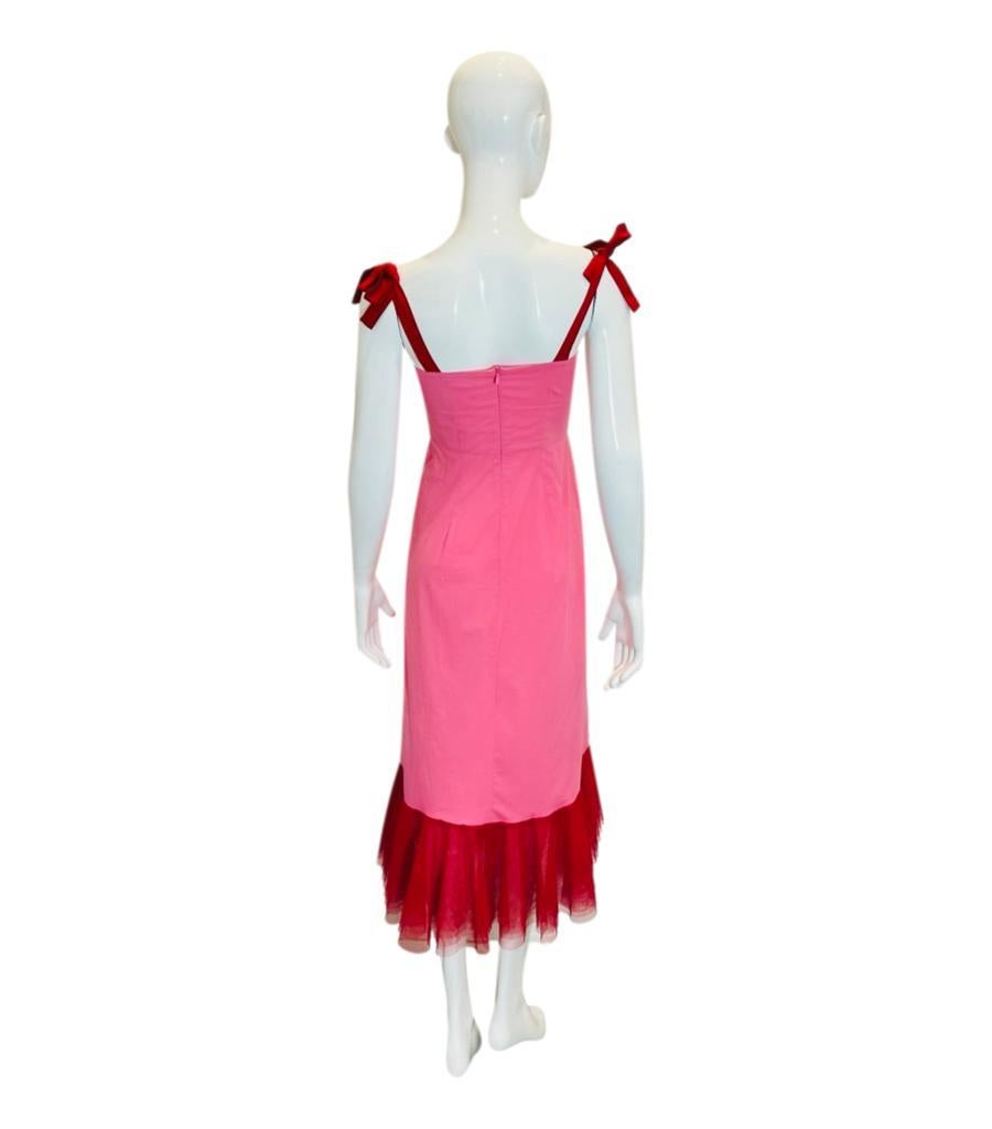 Women's Staud Tulle-Trimmed Cotton Dress