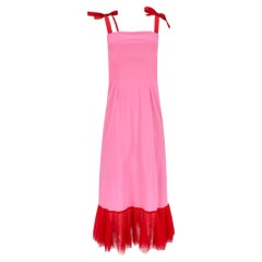 Staud Tulle-Trimmed Cotton Dress