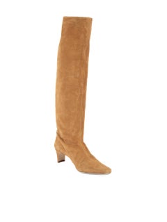 STAUD Women's Camel Suede Knee High Boots