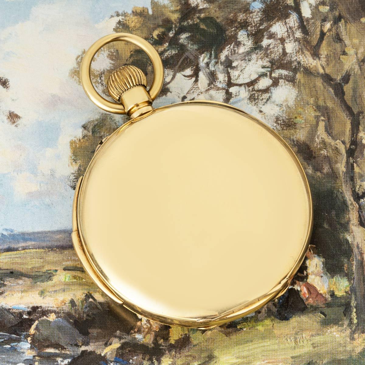 Stauffer & Co. Gold Minute Repeater Full Hunter Pocket Watch C1900 For Sale 3