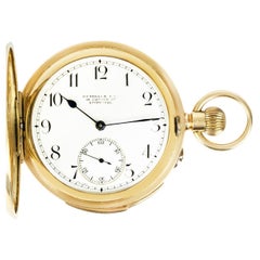 Stauffer & Co. Orologio da tasca in oro con ripetizione minuti full Hunter C1900
