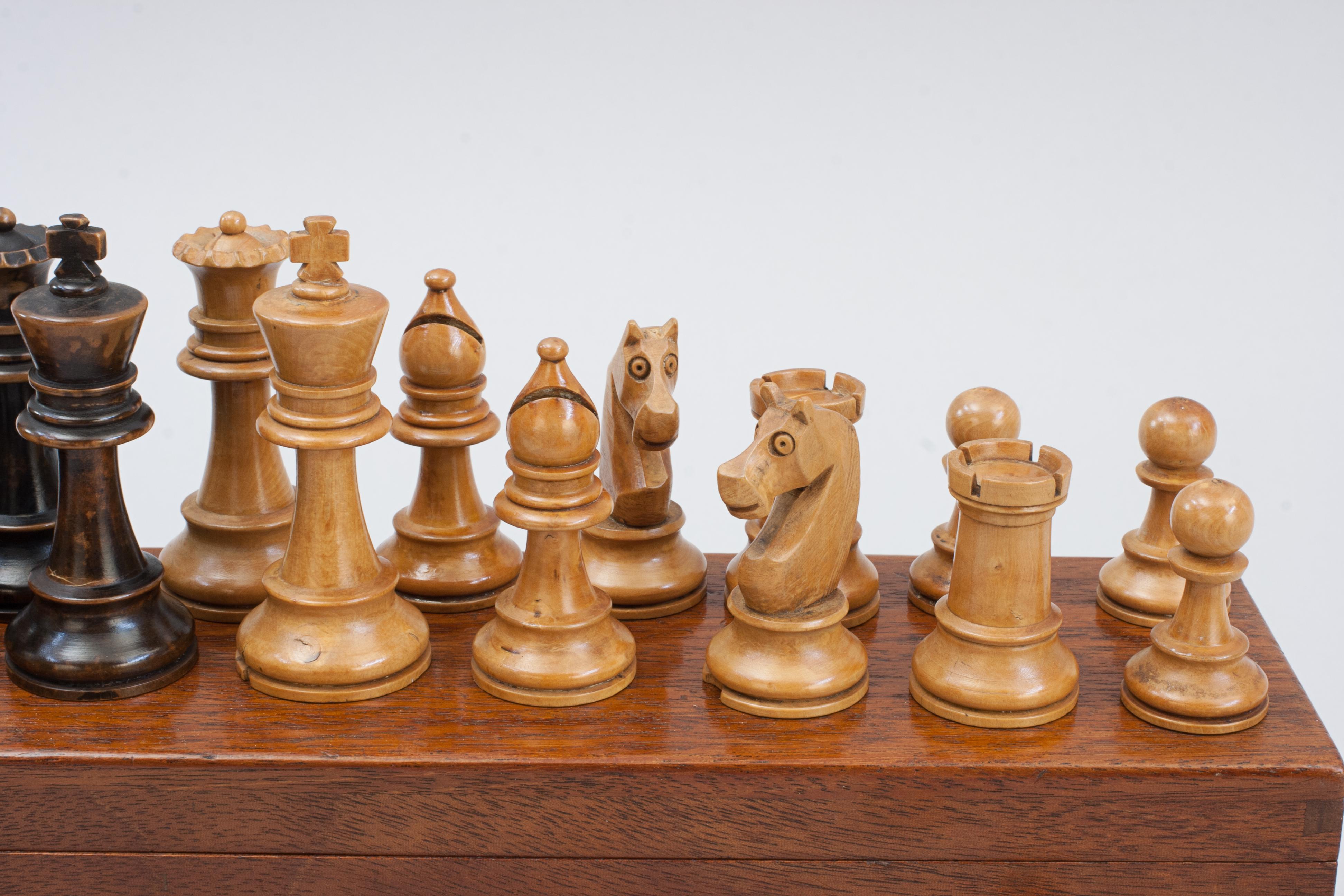 Staunton-Stil-Schach-Set im Angebot 6