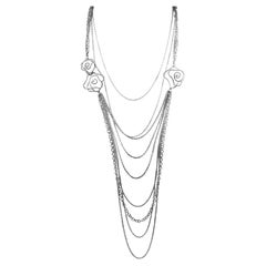 Staurino Fratelli 18K White Gold 2.50 Ct Diamond Multi-Strand Necklace