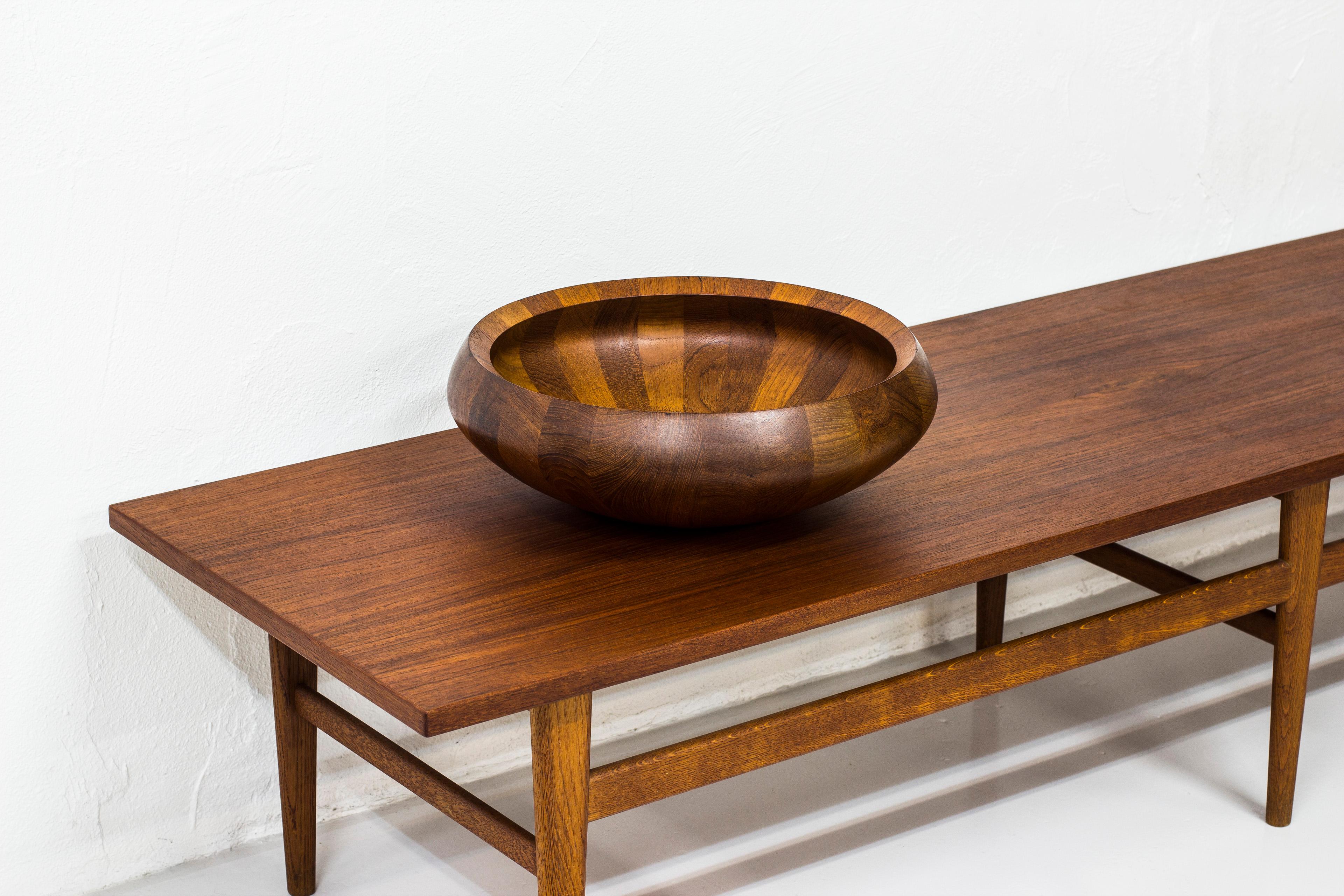 European Staved Teak Bowl by Jens H. Quistgaard for Dansk Design, Denmark For Sale