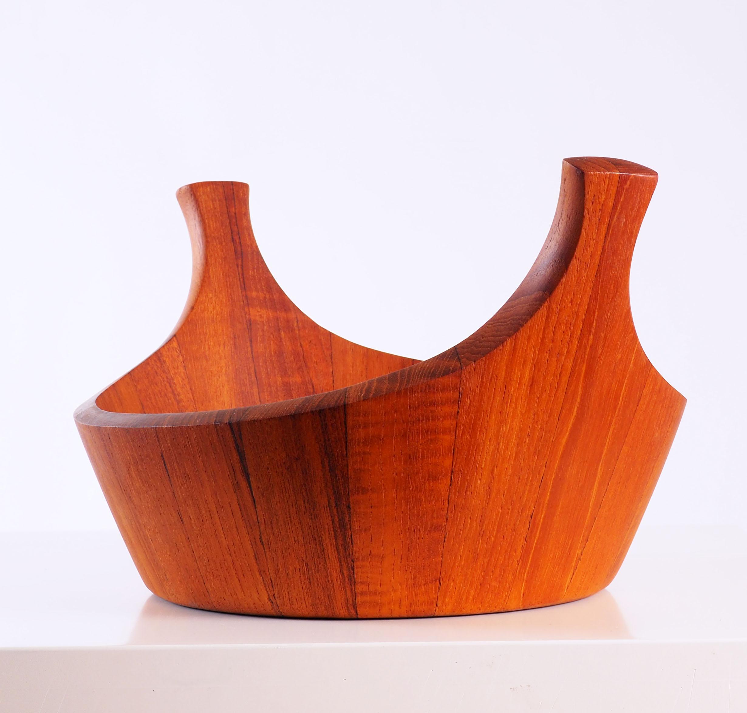 Scandinavian Modern Staved Teak Bowl by Jens H Quistgaard