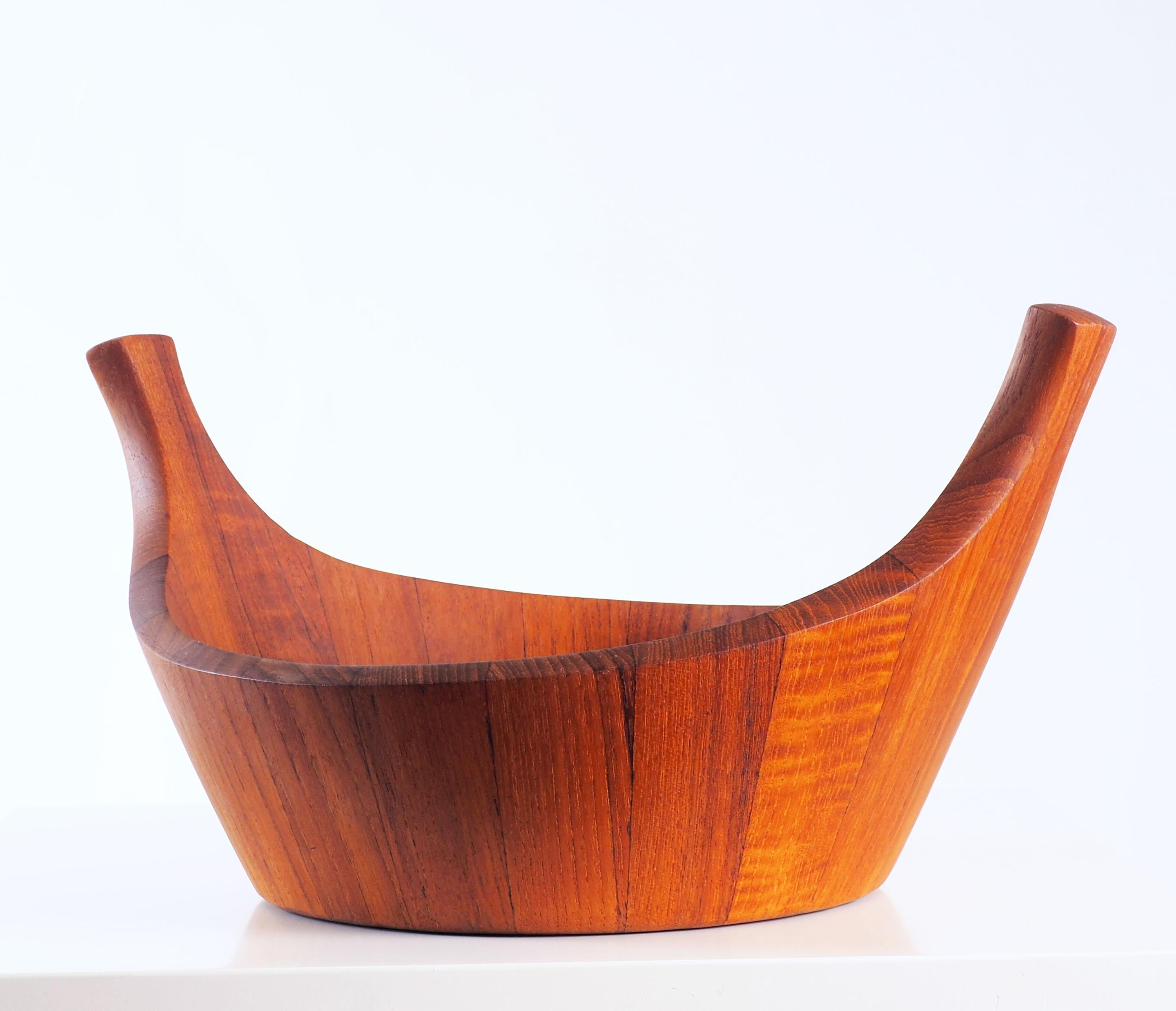 Danish Staved Teak Bowl by Jens H Quistgaard