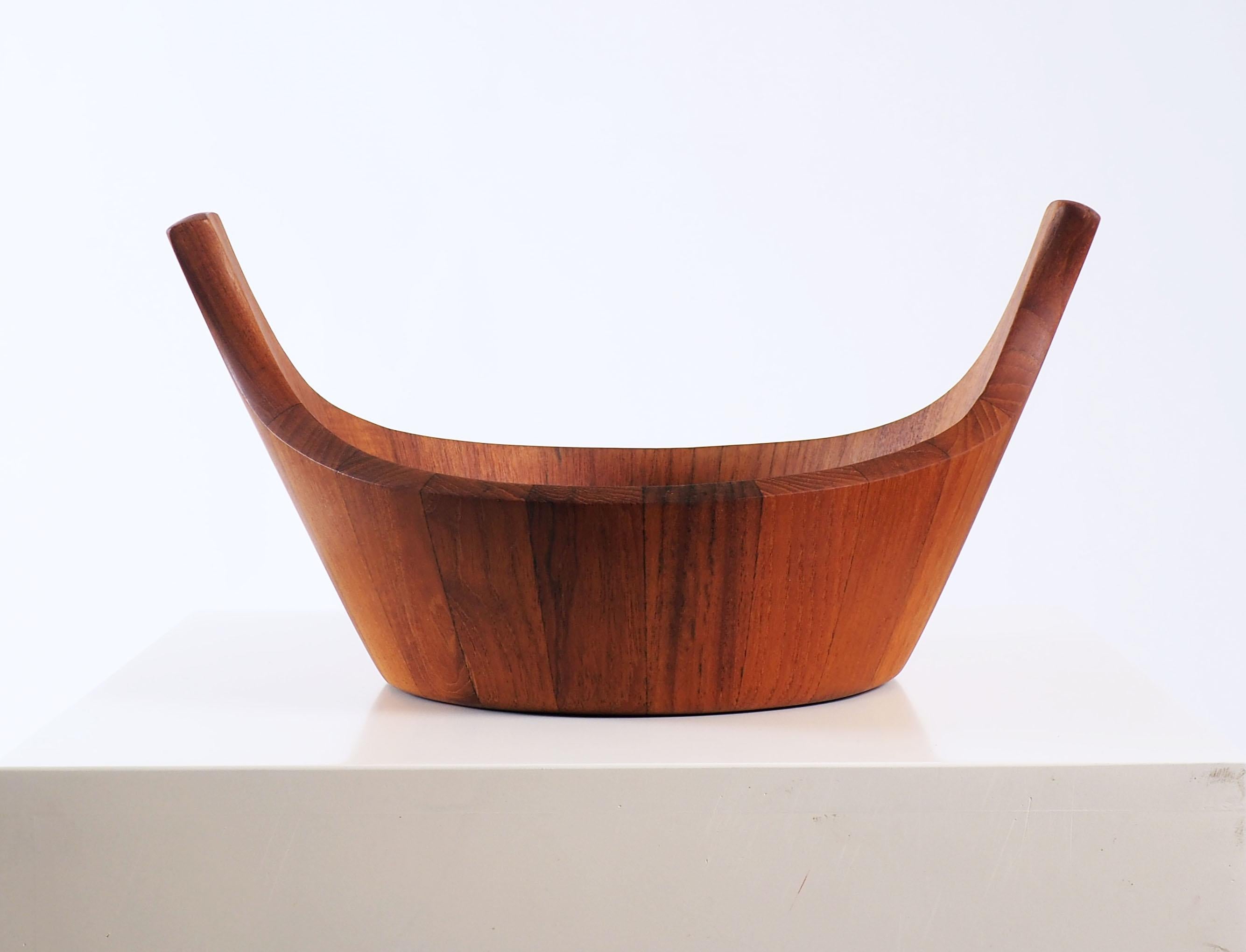 Scandinavian Modern Staved Teak Bowl by the Danish designer Jens Harald Quistgaard For Sale