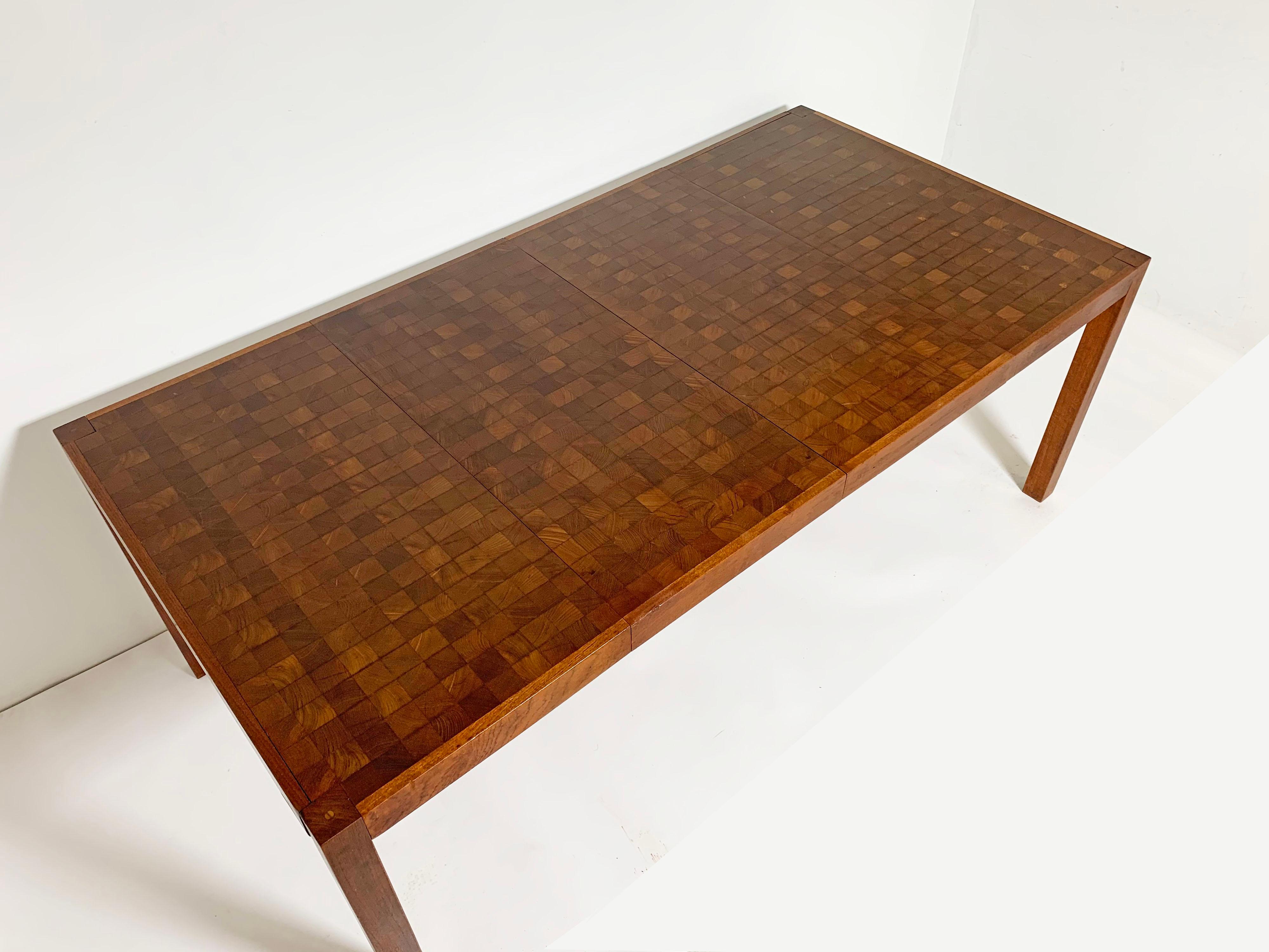 Staved Teak Dining Table with Two Leaves, Circa 1960s 4