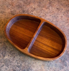 Staved Teak Double Bowl by Jens Quistgaard for Dansk