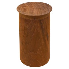 Staved Teak Match Box Container with Lid by Ole Hansen